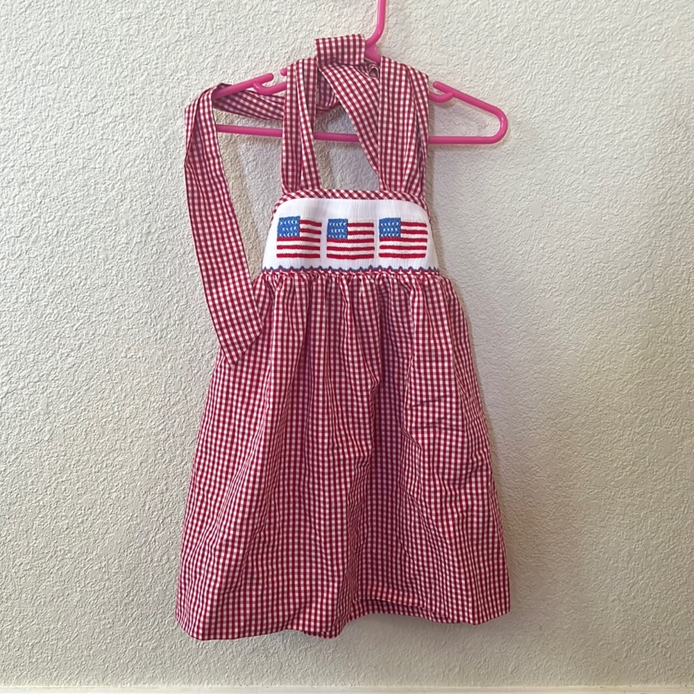 Smocked auction 4th of July dress